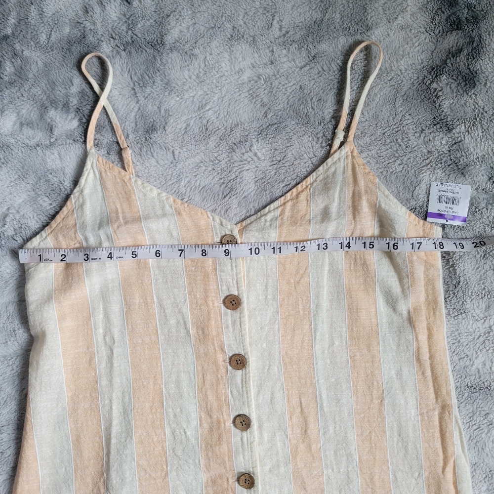NWOT Rip Curl Havana Striped Linen Blend Mini Button-Down Sundress Relax… - Picture 10 of 10